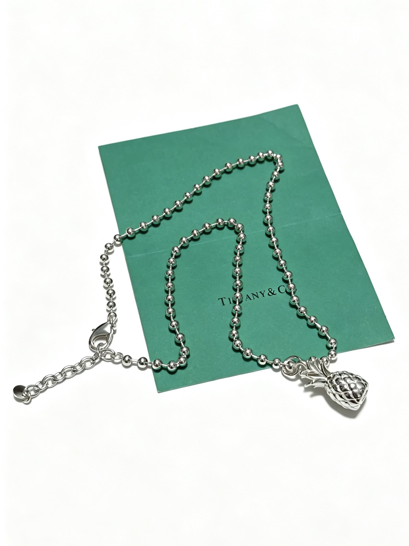 Tiffany & Co. Silver Pineapple Pendant Necklace